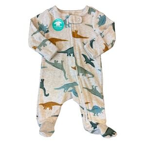 New Carters Baby Sleeper Boy Preemie Dinosaur 2 Way Zipper Outfit Romper Dinos